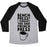 Virgin Teez  Baseball Tee Unisex Tri-Blend Baseball Tee / small / Athletic Gray / Black BENCH PRESS? I THOUGHT YOU SAID FRENCH PRESS UNISEX TRI-BLEND BASEBALL TEE
