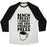 Virgin Teez  Baseball Tee Unisex Tri-Blend Baseball Tee / small / Oatmeal / Black BENCH PRESS? I THOUGHT YOU SAID FRENCH PRESS UNISEX TRI-BLEND BASEBALL TEE