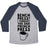 Virgin Teez  Baseball Tee Unisex Tri-Blend Baseball Tee / small / Athletic Gray / Navy BENCH PRESS? I THOUGHT YOU SAID FRENCH PRESS UNISEX TRI-BLEND BASEBALL TEE