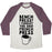 Virgin Teez  Baseball Tee Unisex Tri-Blend Baseball Tee / small / Oatmeal / Maroon BENCH PRESS? I THOUGHT YOU SAID FRENCH PRESS UNISEX TRI-BLEND BASEBALL TEE