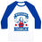 Virgin Teez  Baseball Tee Unisex Classic Baseball Tee / x-small / White/Blue BENCHAMIN FRANKLIN UNISEX CLASSIC BASEBALL TEE