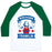 Virgin Teez  Baseball Tee Unisex Classic Baseball Tee / x-small / White/Dark Green BENCHAMIN FRANKLIN UNISEX CLASSIC BASEBALL TEE