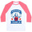 Virgin Teez  Baseball Tee Unisex Classic Baseball Tee / x-small / White/Neon Pink BENCHAMIN FRANKLIN UNISEX CLASSIC BASEBALL TEE