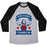 Virgin Teez  Baseball Tee Unisex Tri-Blend Baseball Tee / small / Athletic Gray / Black BENCHAMIN FRANKLIN UNISEX TRI-BLEND BASEBALL TEE