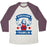 Virgin Teez  Baseball Tee Unisex Tri-Blend Baseball Tee / small / Oatmeal / Maroon BENCHAMIN FRANKLIN UNISEX TRI-BLEND BASEBALL TEE