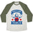 Virgin Teez  Baseball Tee Unisex Tri-Blend Baseball Tee / small / Oatmeal / Moss BENCHAMIN FRANKLIN UNISEX TRI-BLEND BASEBALL TEE