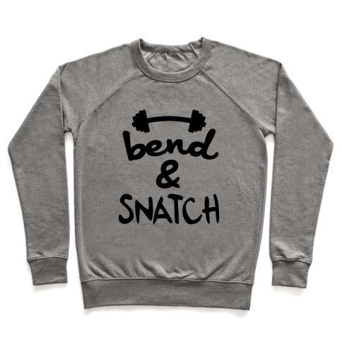 Virgin Teez  Pullover Crewneck Sweatshirt / x-small / Heathered Gray BEND AND SNATCH CREWNECK SWEATSHIRT