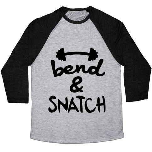 Virgin Teez  Baseball Tee Unisex Tri-Blend Baseball Tee / small / Athletic Gray / Black BEND AND SNATCH UNISEX TRI-BLEND BASEBALL TEE