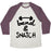 Virgin Teez  Baseball Tee Unisex Tri-Blend Baseball Tee / small / Oatmeal / Maroon BEND AND SNATCH UNISEX TRI-BLEND BASEBALL TEE