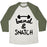 Virgin Teez  Baseball Tee Unisex Tri-Blend Baseball Tee / small / Oatmeal / Moss BEND AND SNATCH UNISEX TRI-BLEND BASEBALL TEE
