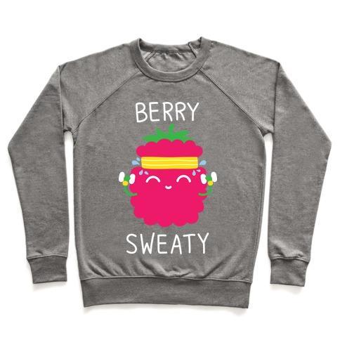 Virgin Teez  Pullover Crewneck Sweatshirt / x-small / Heathered Gray BERRY SWEATY CREWNECK SWEATSHIRT