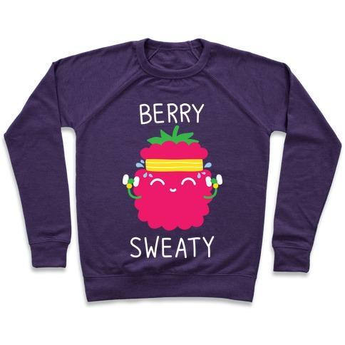 Virgin Teez  Pullover Crewneck Sweatshirt / x-small / Purple BERRY SWEATY CREWNECK SWEATSHIRT