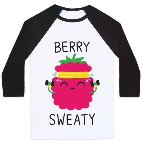Virgin Teez  Baseball Tee Unisex Classic Baseball Tee / x-small / White/Black BERRY SWEATY UNISEX CLASSIC BASEBALL TEE