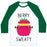 Virgin Teez  Baseball Tee Unisex Classic Baseball Tee / x-small / White/Dark Green BERRY SWEATY UNISEX CLASSIC BASEBALL TEE