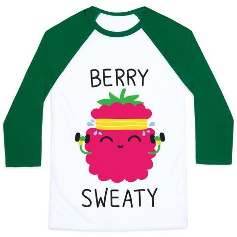 Virgin Teez  Baseball Tee Unisex Classic Baseball Tee / x-small / White/Dark Green BERRY SWEATY UNISEX CLASSIC BASEBALL TEE