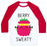 Virgin Teez  Baseball Tee Unisex Classic Baseball Tee / x-small / White/Red BERRY SWEATY UNISEX CLASSIC BASEBALL TEE