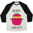 Virgin Teez  Baseball Tee Unisex Tri-Blend Baseball Tee / small / Oatmeal / Black BERRY SWEATY UNISEX TRI-BLEND BASEBALL TEE