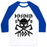 Virgin Teez  Baseball Tee Unisex Classic Baseball Tee / x-small / White/Blue BERSERKER MODE UNISEX CLASSIC BASEBALL TEE