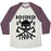 Virgin Teez  Baseball Tee Unisex Tri-Blend Baseball Tee / small / Oatmeal / Maroon BERSERKER MODE UNISEX TRI-BLEND BASEBALL TEE