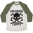 Virgin Teez  Baseball Tee Unisex Tri-Blend Baseball Tee / small / Oatmeal / Moss BERSERKER MODE UNISEX TRI-BLEND BASEBALL TEE