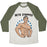 Virgin Teez  Baseball Tee Unisex Tri-Blend Baseball Tee / small / Oatmeal / Moss BETO O'RIPPED UNISEX TRI-BLEND BASEBALL TEE