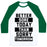 Virgin Teez  Baseball Tee Unisex Classic Baseball Tee / x-small / White/Dark Green BETTER SORE TODAY THAN SORRY TOMORROW UNISEX CLASSIC BASEBALL TEE