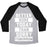 Virgin Teez  Baseball Tee Unisex Tri-Blend Baseball Tee / small / Athletic Gray / Black BETTER SORE TODAY THAN SORRY TOMORROW UNISEX TRI-BLEND BASEBALL TEE