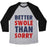 Virgin Teez  Baseball Tee Unisex Tri-Blend Baseball Tee / small / Athletic Gray / Black BETTER SWOLE THAN SORRY (TANK) UNISEX TRI-BLEND BASEBALL TEE