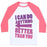 Virgin Teez  Baseball Tee Unisex Classic Baseball Tee / x-small / White/Neon Pink BETTER THAN YOU (TRAINING PAIR, PART 2) UNISEX CLASSIC BASEBALL TEE