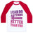 Virgin Teez  Baseball Tee Unisex Classic Baseball Tee / x-small / White/Red BETTER THAN YOU (TRAINING PAIR, PART 2) UNISEX CLASSIC BASEBALL TEE