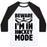 Virgin Teez  Baseball Tee Unisex Classic Baseball Tee / x-small / White/Black BEWARE I'M IN HOCKEY MODE UNISEX CLASSIC BASEBALL TEE
