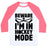 Virgin Teez  Baseball Tee Unisex Classic Baseball Tee / x-small / White/Neon Pink BEWARE I'M IN HOCKEY MODE UNISEX CLASSIC BASEBALL TEE