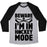 Virgin Teez  Baseball Tee Unisex Tri-Blend Baseball Tee / small / Athletic Gray / Black BEWARE I'M IN HOCKEY MODE UNISEX TRI-BLEND BASEBALL TEE