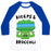 Virgin Teez  Baseball Tee Unisex Classic Baseball Tee / x-small / White/Blue BICEPS AND BROCCOLI UNISEX CLASSIC BASEBALL TEE