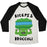 Virgin Teez  Baseball Tee Unisex Tri-Blend Baseball Tee / small / Oatmeal / Black BICEPS AND BROCCOLI UNISEX TRI-BLEND BASEBALL TEE