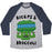 Virgin Teez  Baseball Tee Unisex Tri-Blend Baseball Tee / small / Athletic Gray / Navy BICEPS AND BROCCOLI UNISEX TRI-BLEND BASEBALL TEE