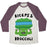 Virgin Teez  Baseball Tee Unisex Tri-Blend Baseball Tee / small / Oatmeal / Maroon BICEPS AND BROCCOLI UNISEX TRI-BLEND BASEBALL TEE
