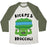 Virgin Teez  Baseball Tee Unisex Tri-Blend Baseball Tee / small / Oatmeal / Moss BICEPS AND BROCCOLI UNISEX TRI-BLEND BASEBALL TEE