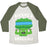 Virgin Teez  Baseball Tee Unisex Tri-Blend Baseball Tee / small / Oatmeal / Moss BICEPS AND BROCCOLI UNISEX TRI-BLEND BASEBALL TEE