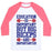 Virgin Teez  Baseball Tee Unisex Classic Baseball Tee / x-small / White/Neon Pink BIG BICEPS ARE IMPORTANTER UNISEX CLASSIC BASEBALL TEE