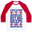 Virgin Teez  Baseball Tee Unisex Classic Baseball Tee / x-small / White/Red BIG BICEPS ARE IMPORTANTER UNISEX CLASSIC BASEBALL TEE