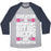 Virgin Teez  Baseball Tee Unisex Tri-Blend Baseball Tee / small / Athletic Gray / Navy BIG BICEPS ARE IMPORTANTER UNISEX TRI-BLEND BASEBALL TEE