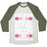 Virgin Teez  Baseball Tee Unisex Tri-Blend Baseball Tee / small / Oatmeal / Moss BIG BICEPS ARE IMPORTANTER UNISEX TRI-BLEND BASEBALL TEE