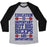 Virgin Teez  Baseball Tee Unisex Tri-Blend Baseball Tee / small / Athletic Gray / Black BIG BICEPS ARE IMPORTANTER UNISEX TRI-BLEND BASEBALL TEE