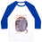Virgin Teez  Baseball Tee Unisex Classic Baseball Tee / x-small / White/Blue BIG IS BEAUTIFUL UNISEX CLASSIC BASEBALL TEE