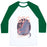Virgin Teez  Baseball Tee Unisex Classic Baseball Tee / x-small / White/Dark Green BIG IS BEAUTIFUL UNISEX CLASSIC BASEBALL TEE