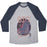 Virgin Teez  Baseball Tee Unisex Tri-Blend Baseball Tee / small / Athletic Gray / Navy BIG IS BEAUTIFUL UNISEX TRI-BLEND BASEBALL TEE