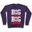 Virgin Teez  Pullover Crewneck Sweatshirt / x-small / Purple BIG IS NEVER BIG ENOUGH CREWNECK SWEATSHIRT