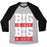 Virgin Teez  Baseball Tee Unisex Tri-Blend Baseball Tee / small / Athletic Gray / Black BIG IS NEVER BIG ENOUGH UNISEX TRI-BLEND BASEBALL TEE