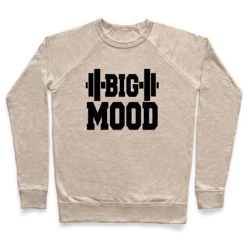 Virgin Teez  Pullover Crewneck Sweatshirt / x-small / Heathered Oatmeal BIG MOOD WEIGHTS CREWNECK SWEATSHIRT